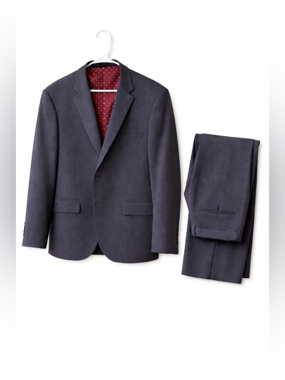 Men's Charcoal Two-Piece Suit Jacket & Trousers